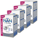 Nestlé NAN Optipro Plus 3 HMO producto lácteo para niños mayores de 1 año, 4 x 1,2 kg Nestlé NAN Optipro Plus 3 HMO producto lácteo para niños mayores de 1 año, 4 x 1,2 kg