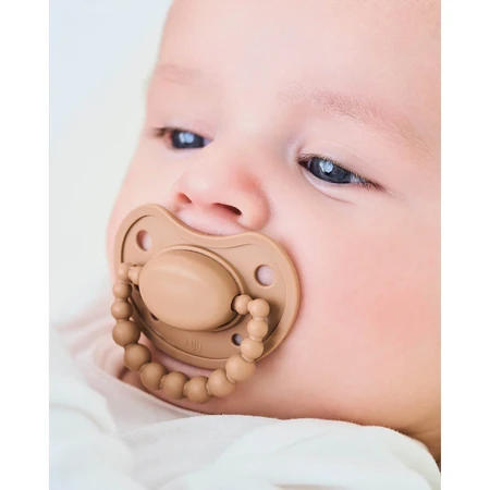 Luu Kids, Schnuller, Positionierung, Silikon, Milch Haselnuss, ab 6 Monate, 1 Stück