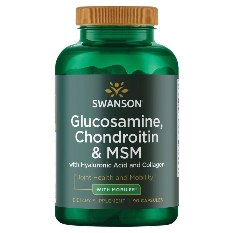 Swanson Glucosamine, Chondroïtine en MSM, Glucosamine, Chondroïtine en MSM, 90 capsules