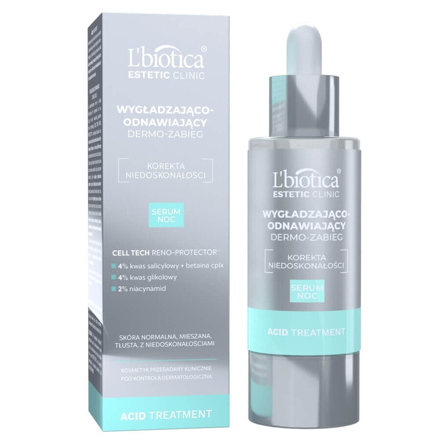 L'Biotica Aesthetic Clinic Acid Set, Dermo-Behandlung, SPF 30, 35 ml + Dermo-Behandlung für die Nacht, 30 ml