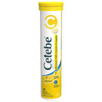 Cetebe Vitamin C 1000 + Acerola + B-Komplex, Zitronengeschmack, 20 Brausetabletten Cetebe Vitamin C 1000 + Acerola + B-Komplex, Zitronengeschmack, 20 Brausetabletten