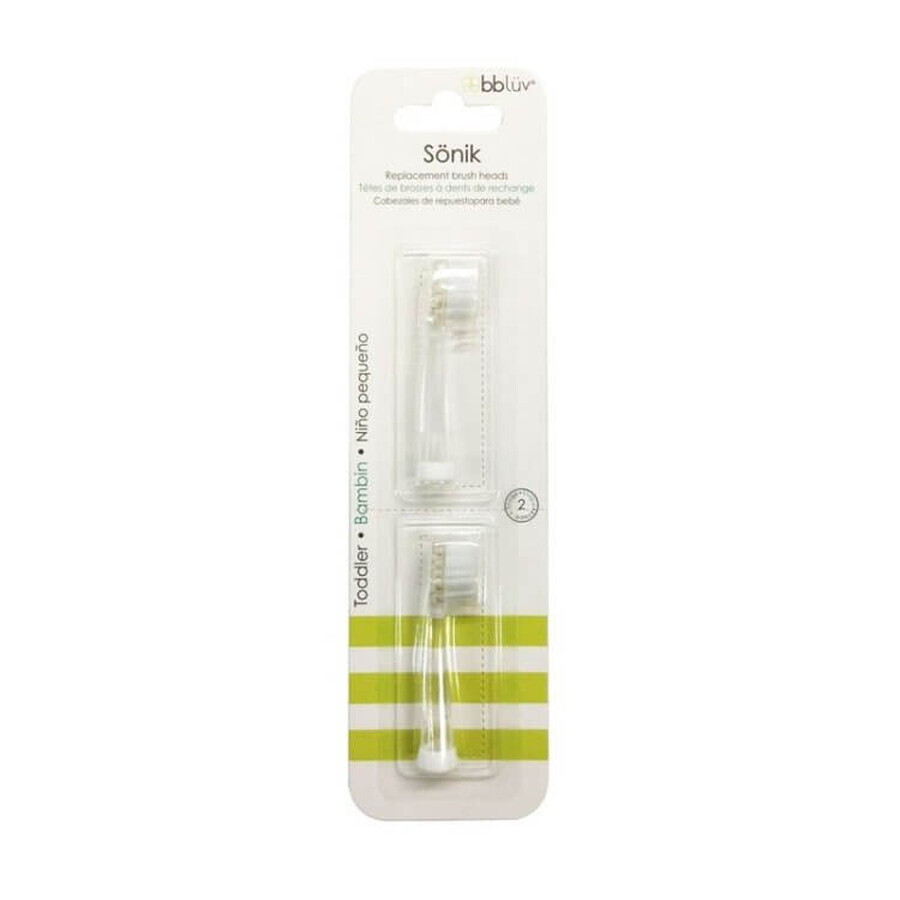 Bbluv Sonik, puntas de recambio para cepillo dental sónico, a partir de 36 meses, 2 piezas