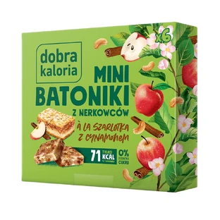 Good Kaloria Mini cashew a'la apple pie bars with cinnamon, no added sugar, 6 pieces
