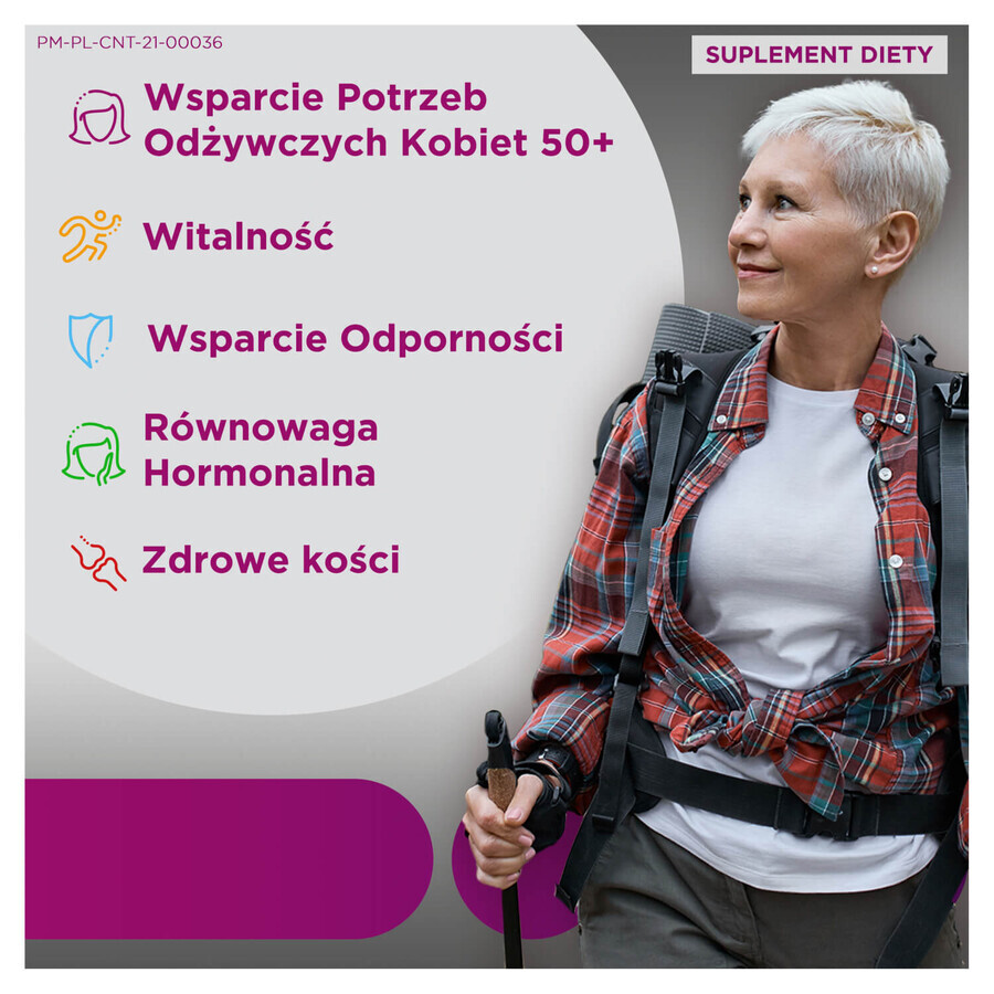 Centrum Woman 50+ set, 2 x 30 comprimés + Corega, sac cosmétique de voyage gratuit