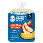 Gerber dessert en tube, pomme, banane, fraise, après 6 mois, 16 x 80 g Gerber dessert en tube, pomme, banane, fraise, après 6 mois, 16 x 80 g