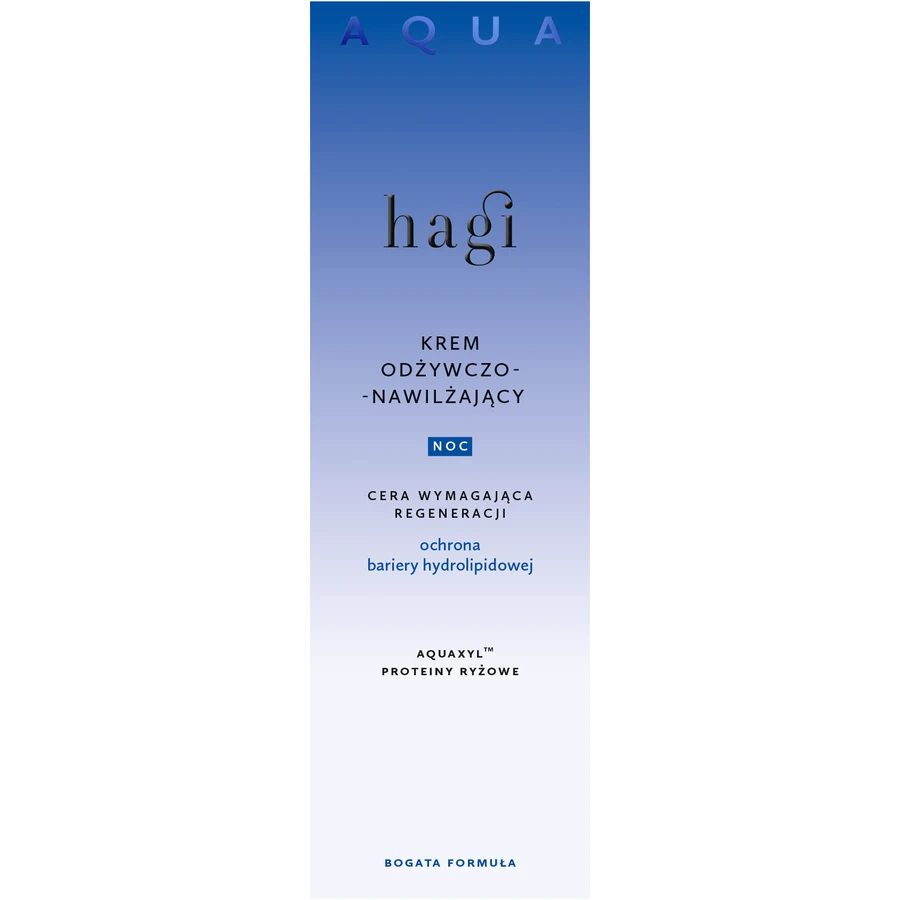 Hagi Aqua Zone, nährende und feuchtigkeitsspendende Nachtcreme, regenerationsbedürftige Haut, 50 ml