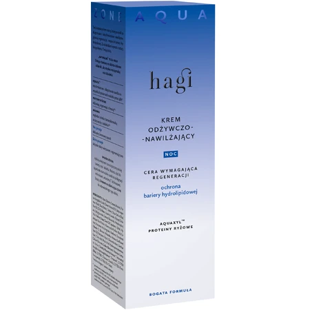 Hagi Aqua Zone, nährende und feuchtigkeitsspendende Nachtcreme, regenerationsbedürftige Haut, 50 ml