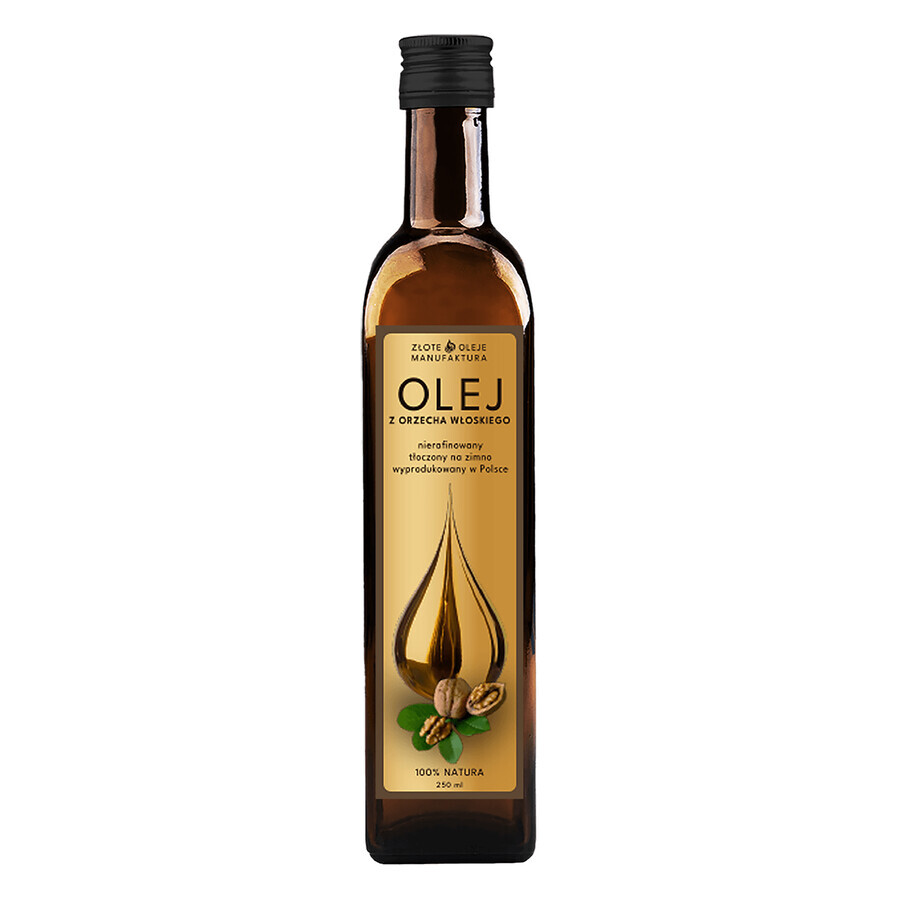 Goldfarmex Golden Oils Ulei de nucă, presat la rece, nerafinat, 250 ml