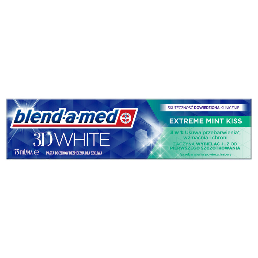 Blend-a-med 3D White toothpaste, Extreme Mint Kiss, 75 ml SHORT DATE