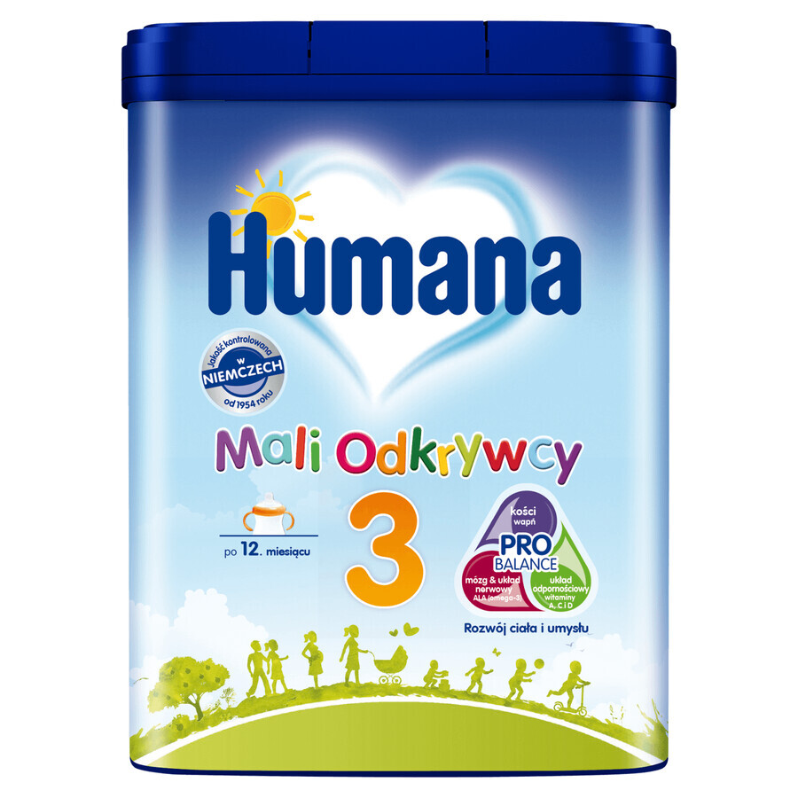 Humana 3 Little Explorers, milk-based product, after 12 months, 650 g