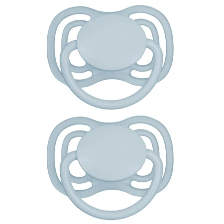 Canpol Babies, fopspeen van silicone, symmetrisch, Nude, blauw, 23/225, 0-6 maanden, 2 stuks