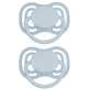 Canpol Babies, fopspeen van silicone, symmetrisch, Nude, blauw, 23/225, 0-6 maanden, 2 stuks