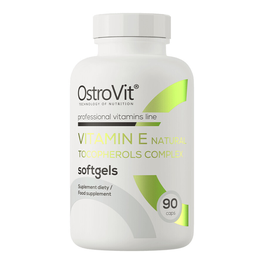 OstroVit Vitamin E Natural Tocopherols Complex Softgels, 90 capsules