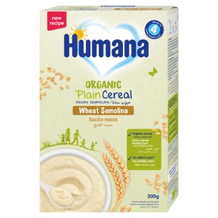 Humana Gachas de sémola bio, sin leche, sin azúcar añadido, después de 4 meses, 200 g