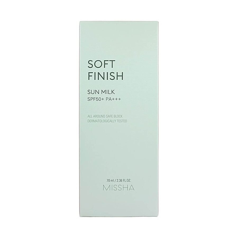 Missha All Around Safe All Around Safe Block Soft Finish Sun, lozione di protezione solare, SPF 50+, 70 ml
