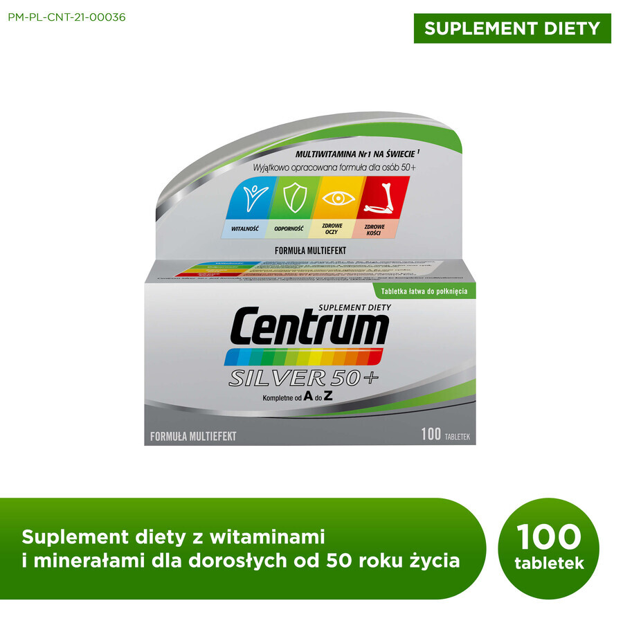 Centrum Silver 50+, 100 Tabletten