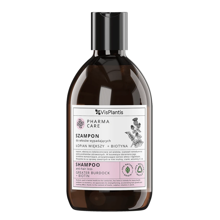 Vis Plantis Pharma Care, shampooing contre la chute des cheveux, bardane + biotine, 500 ml