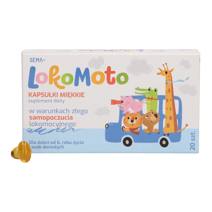 SEMA Lab, LokoMoto, 20 cápsulas blandas Envase dañado