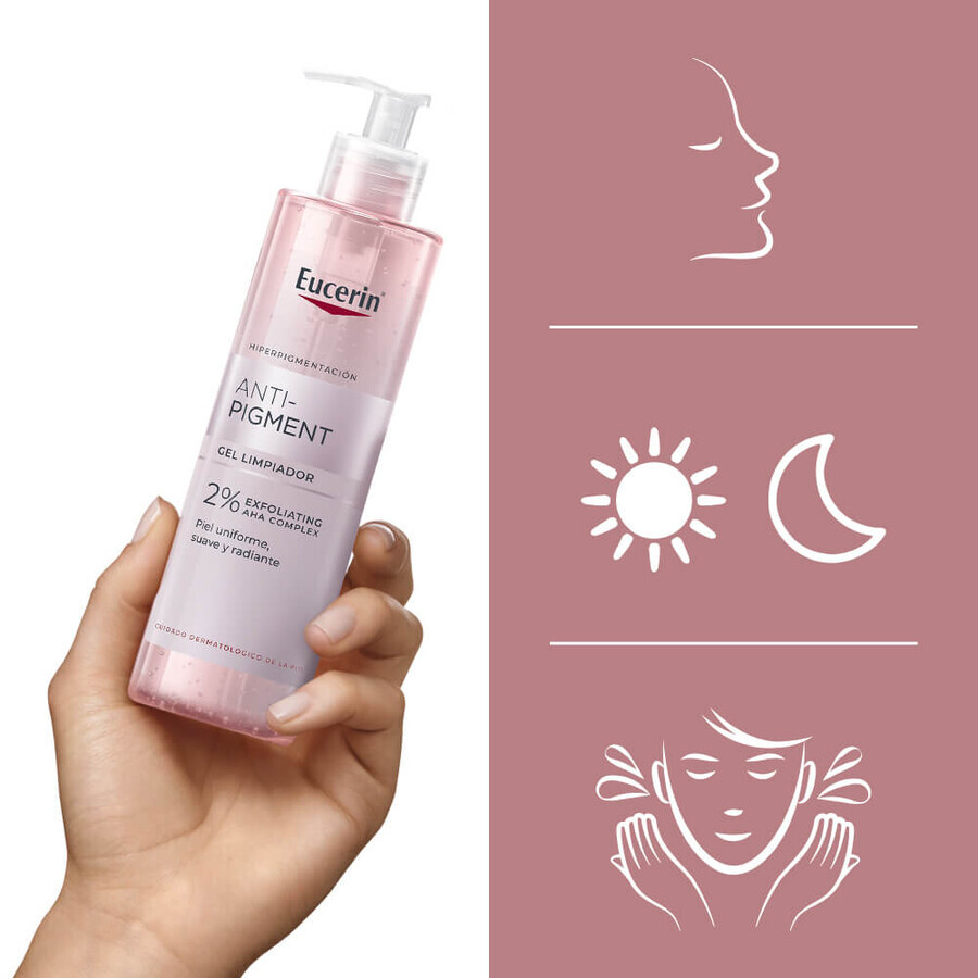 Eucerin Anti-Pigment Facial Cleansing Gel with exfoliating AHA acids 2%, 400 ml