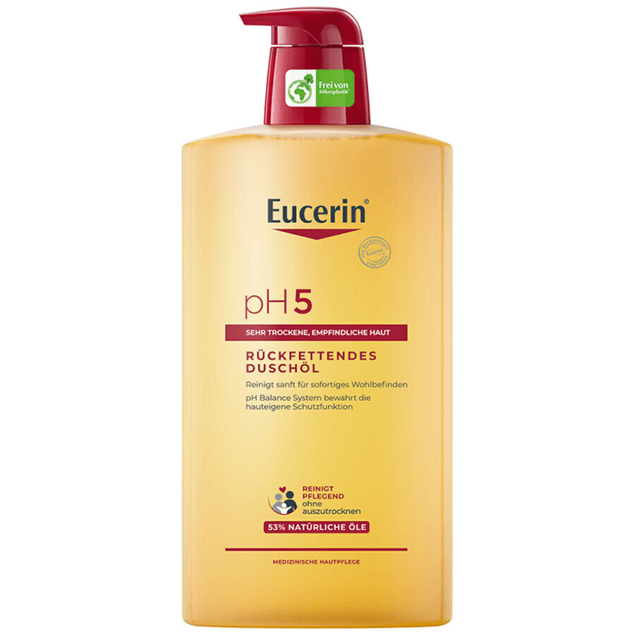 Eucerin pH5, ulei de curățare cu uleiuri naturale, piele uscată, 1000 ml