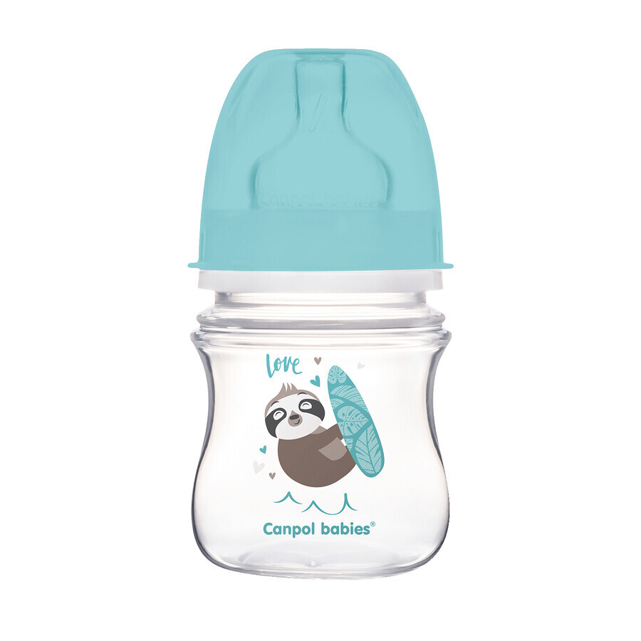 Canpol Babies EasyStart set, anti-colic bottle, from birth, 120 ml + anti-colic bottle, 3-6 months, 240 ml + bottle and teat cleaner, 500 ml for 1 penny