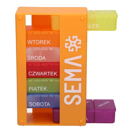 SEMA Protect three-chamber weekly medication box