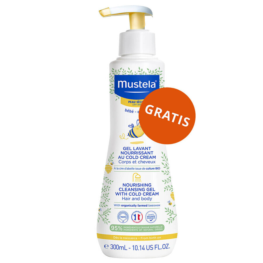 Set Bebilon Profutura DuoBiotik 5, formula nutriente a base di latte per bambini in età prescolare, 3 x 800 g + Mustela Bebe Enfant, gel lavante nutriente, 300 ml in omaggio
