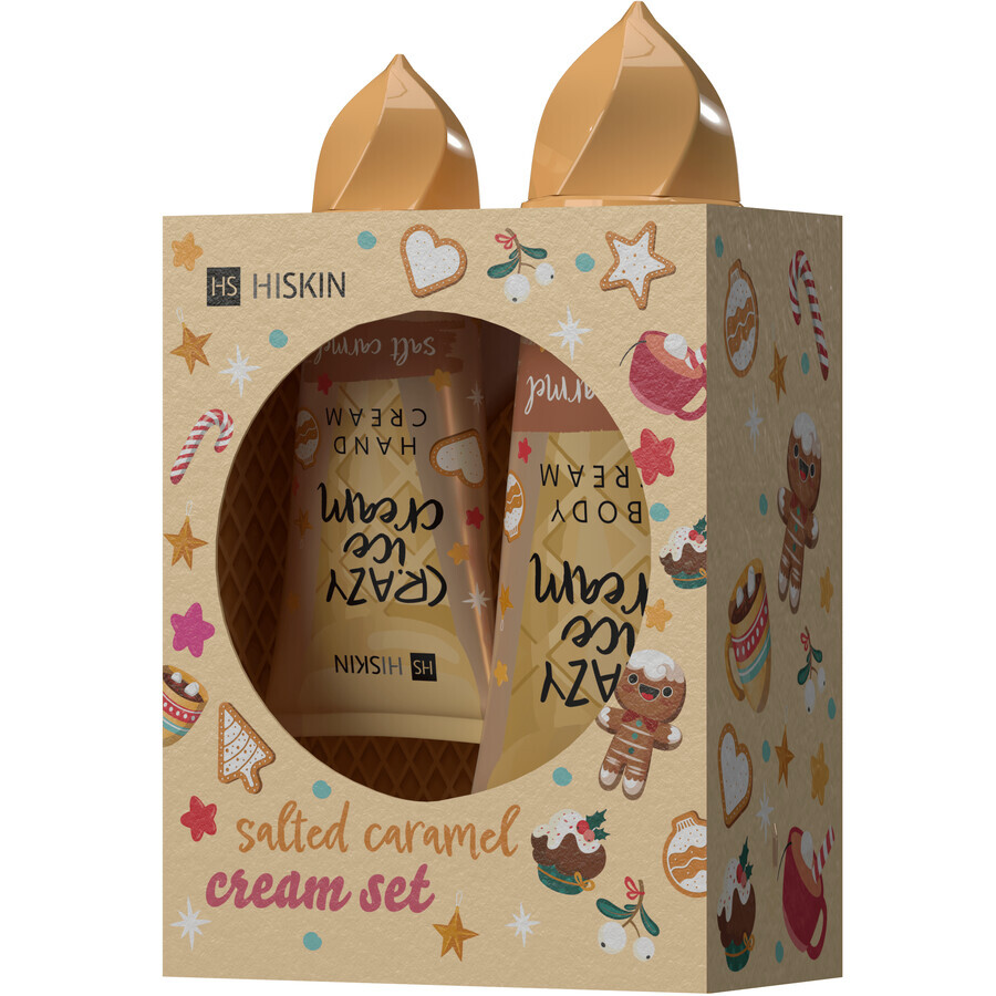 Set HiSkin Zoute Karamelcrème, lichaamscrème 200 ml + handcrème 60 ml