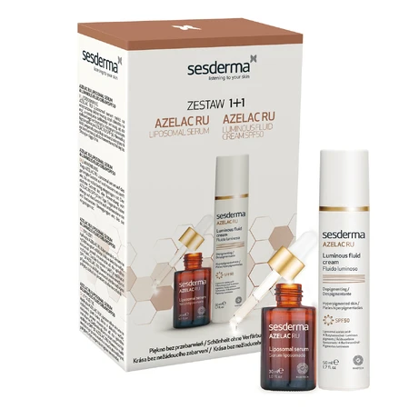 Kit Sesderma Azelac RU, sérum liposomé, 30 ml + émulsion illuminatrice SPF 50, 50 ml