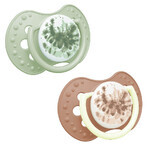 Lovi, pop, silicone, dynamisch, glow in the dark, Tie Dye, groen, meisje, 22/918, 3-6 maanden, 2 stuks