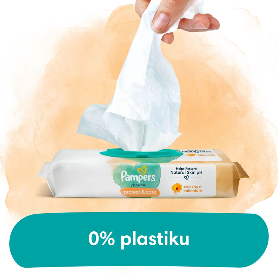 Pampers Harmonie Protect & Care, vochtige doekjes, 24 x 44 stuks GEBROKEN VERPAKKING