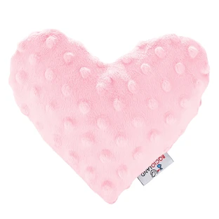 Bocioland, hot water bottle with heart, mint, pink, 1 pc