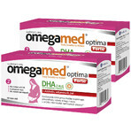 Omegamed Optima Forte DHA Alghe Set per donne nel secondo e terzo trimestre di gravidanza e madri che allattano, 2 x 60 capsule Omegamed Optima Forte DHA Alghe Set per donne nel secondo e terzo trimestre di gravidanza e madri che allattano, 2 x 60 capsule