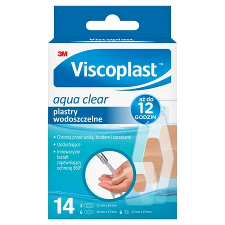 Viscoplast Aqua Clear, waterbestendige pleister, 14 stuks