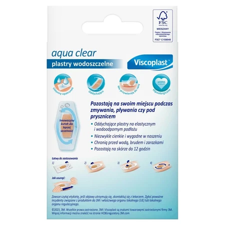 Viscoplast Aqua Clear, waterbestendige pleister, 14 stuks
