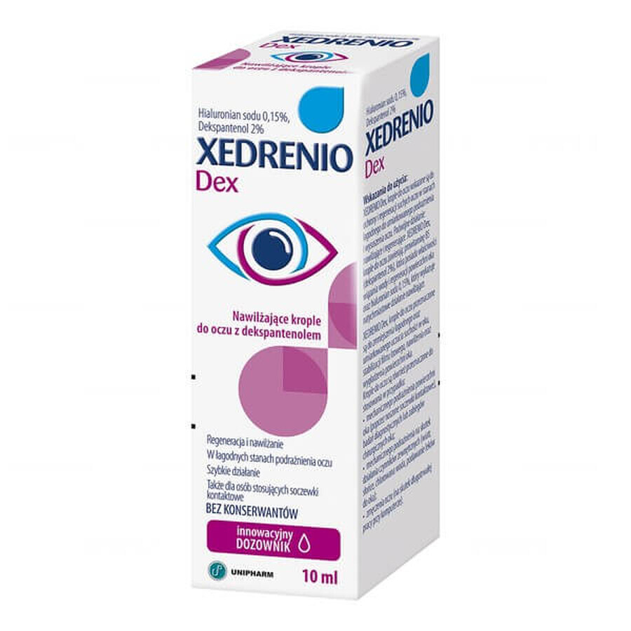 Xedrenio Dex, collyre hydratant au dexopanthénol, 10 ml