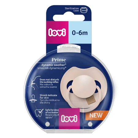 Lovi Prime, sucette, sucette, silicone, dynamique, Nude, 34/404, 0-6 mois, 1 pièce