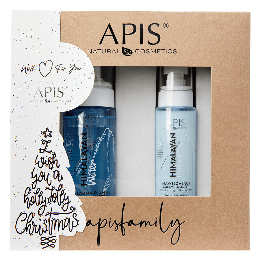 Apis Himalaya set, gezichtsreinigend micellair schuim, 150 ml + verstevigende vochtinbrengende melk, 100 ml