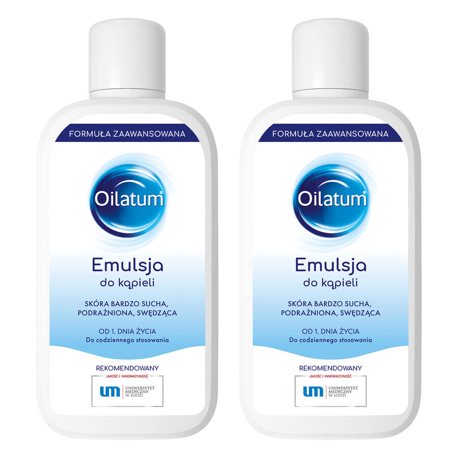 Oilatum Advanced Formula Bath Emulsion Set, from the first day of life, 2 x 400 ml