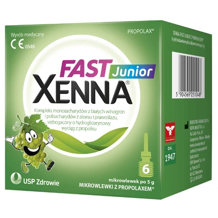 Xenna Fast Junior, micro-infusion for children over 1 year, 6 units