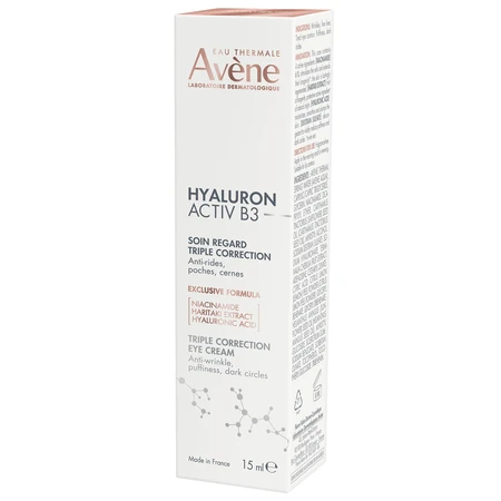 Avène Hyaluron Activ B3 crème pour les yeux avec triple action corrective, 15 ml