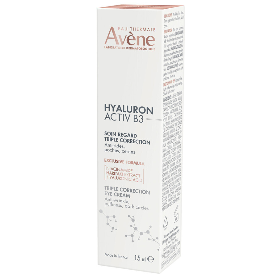 Avene Hyaluron Activ B3 crema per il contorno occhi a tripla azione correttiva, 15 ml Avene Hyaluron Activ B3 crema per il contorno occhi a tripla azione correttiva, 15 ml