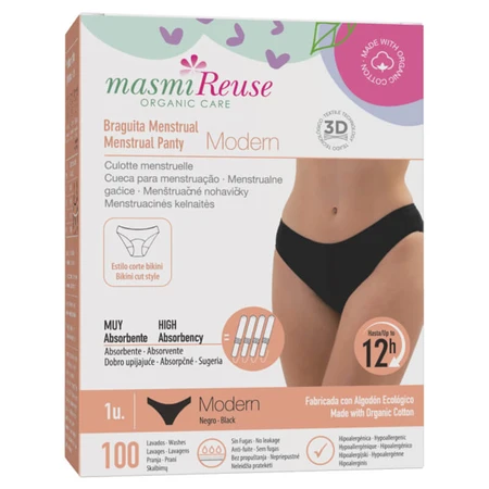 Masmi Modern, menstrual brief, organic cotton, size S, 86-94 cm, 1 pc