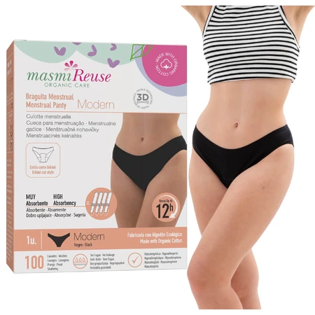 Masmi Modern, menstrual brief, organic cotton, size S, 86-94 cm, 1 pc
