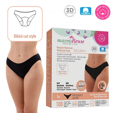 Masmi Modern, menstrual brief, organic cotton, size S, 86-94 cm, 1 pc