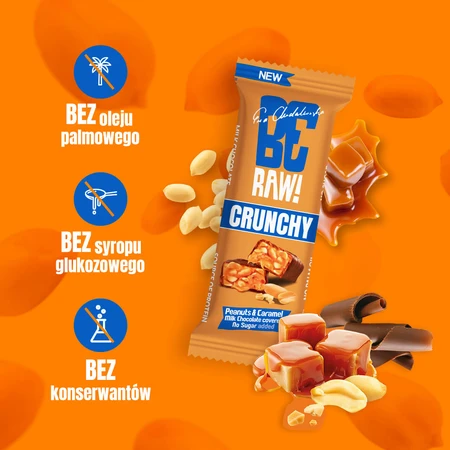 RAAIEN! Chrunchy, reep, pinda's en karamel, zonder toegevoegde suiker, 40 g