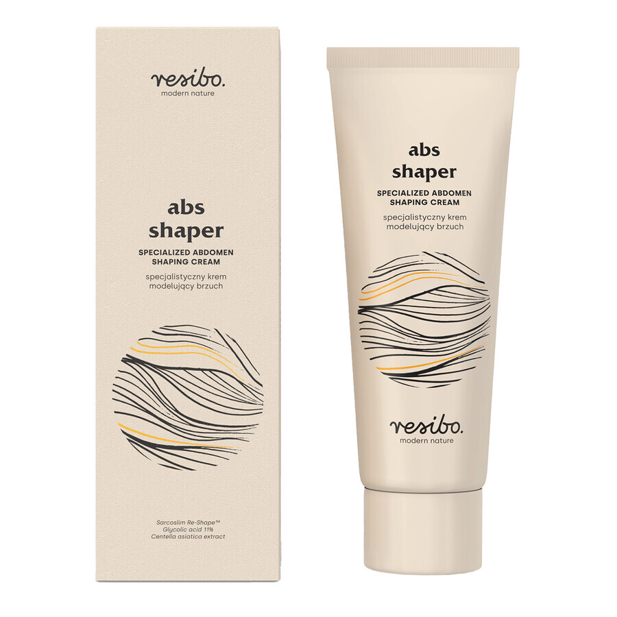 Resibo ABS Shaper, special abdomen shaping cream, 75 ml CONTAMINATED PACKAGING Resibo ABS Shaper, special abdomen shaping cream, 75 ml CONTAMINATED PACKAGING