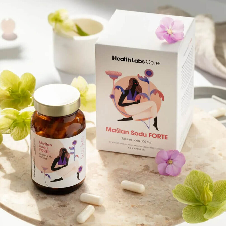 Health Labs Natriumbutyrat Forte Set, 3 x 60 Kapseln + Gratis-Beutel