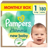 Pampers Harmonie, diapers, size 1, 2-5 kg, 180 pcs