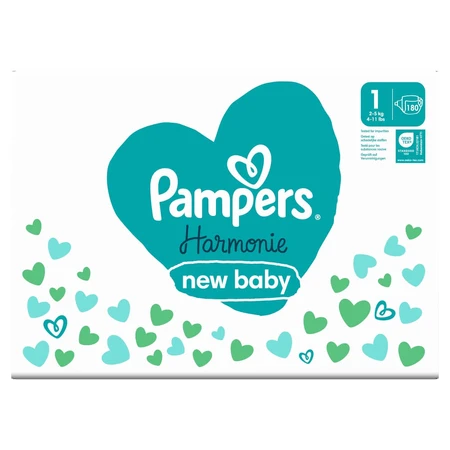 Pampers Harmonie, couches, taille 1, 2-5 kg, 180 pcs